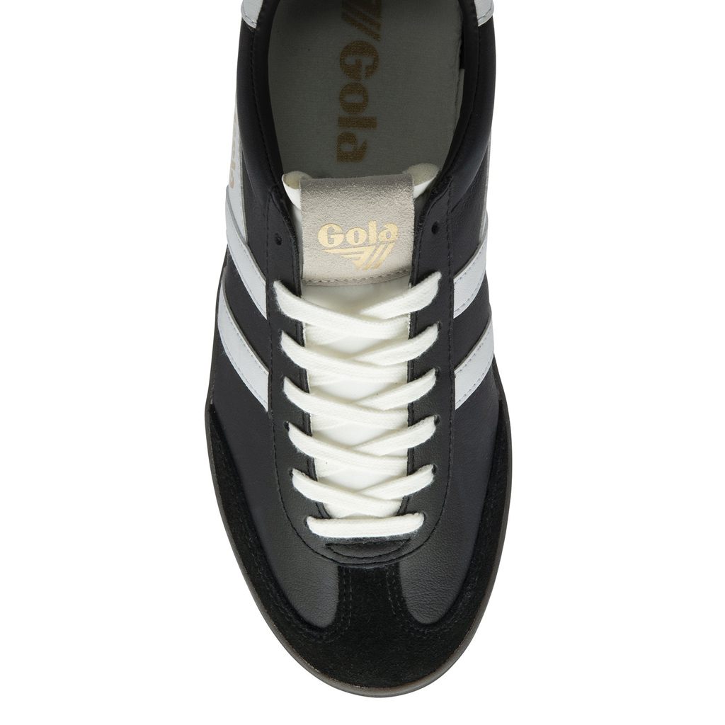 Gola Classics Cyclone Leather Sneakers Fekete Fehér Sötét Hungary | BXF-029641