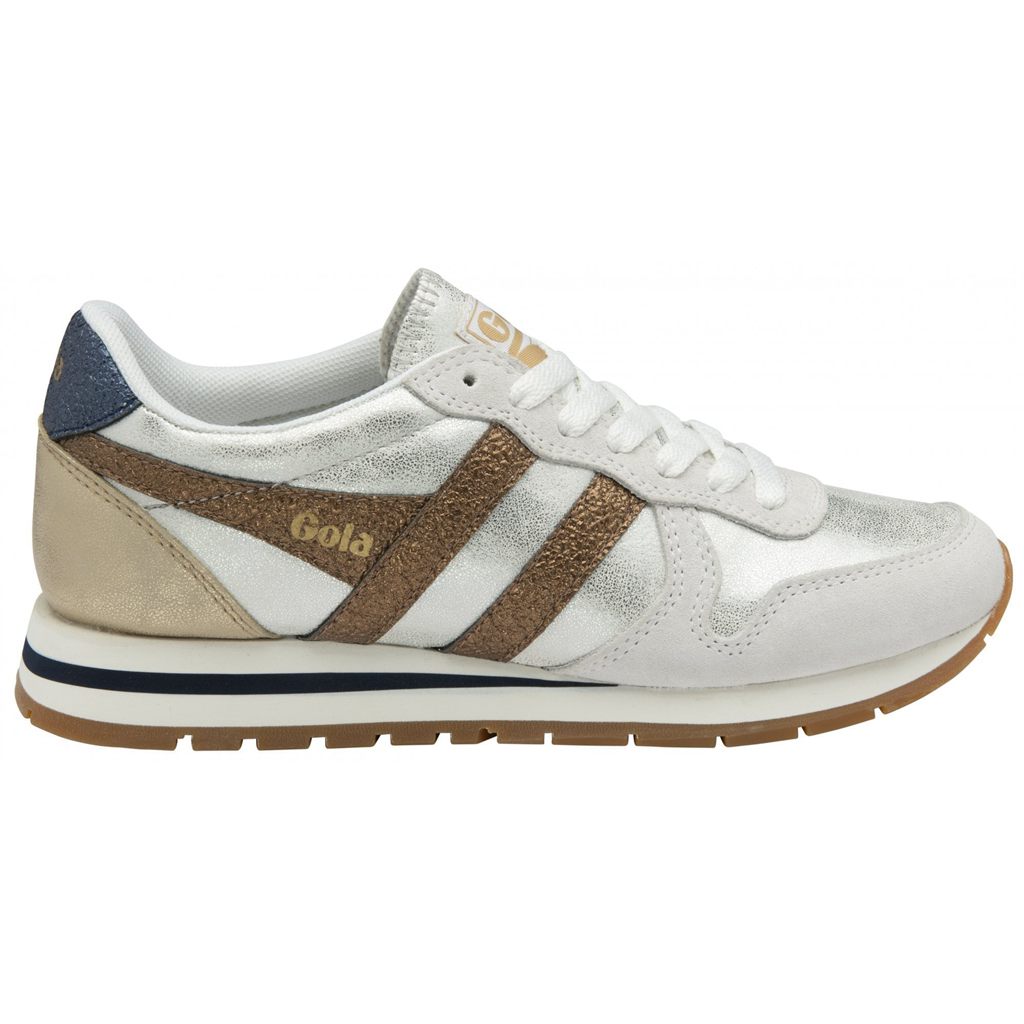Gola Classics Daytona Blaze Sneakers Fehér Réz Sötétkék Hungary | DBM-649523