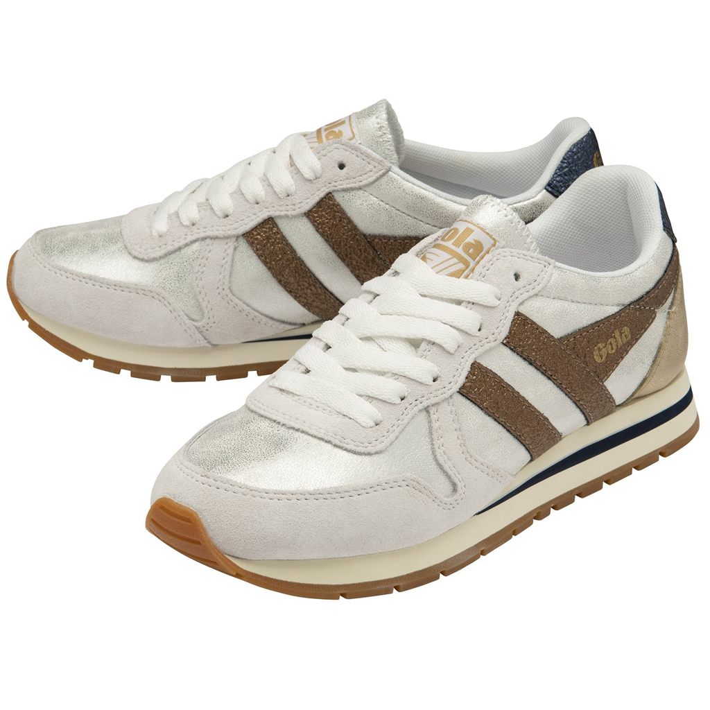 Gola Classics Daytona Blaze Sneakers Fehér Réz Sötétkék Hungary | DBM-649523