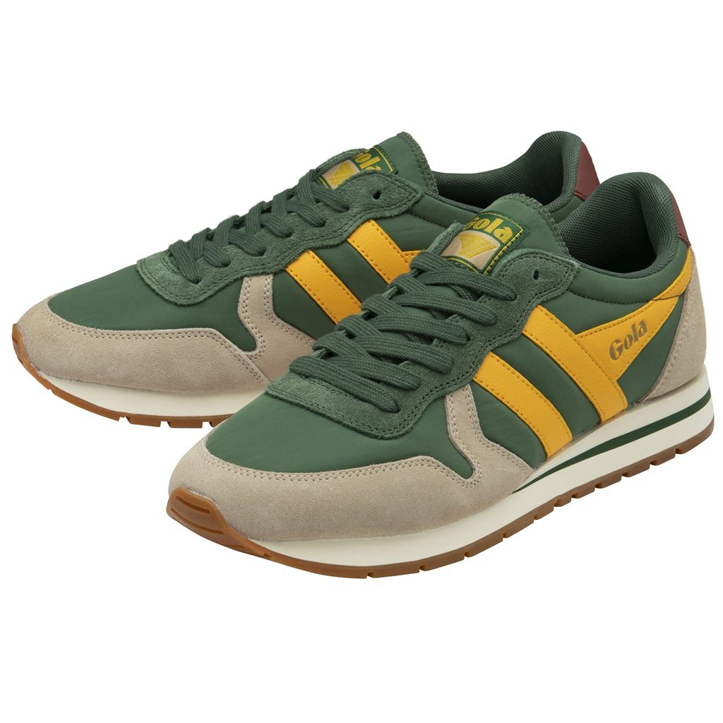 Gola Classics Daytona Chute Sneakers Evergreen Bone Sun Hungary | DSX-856972