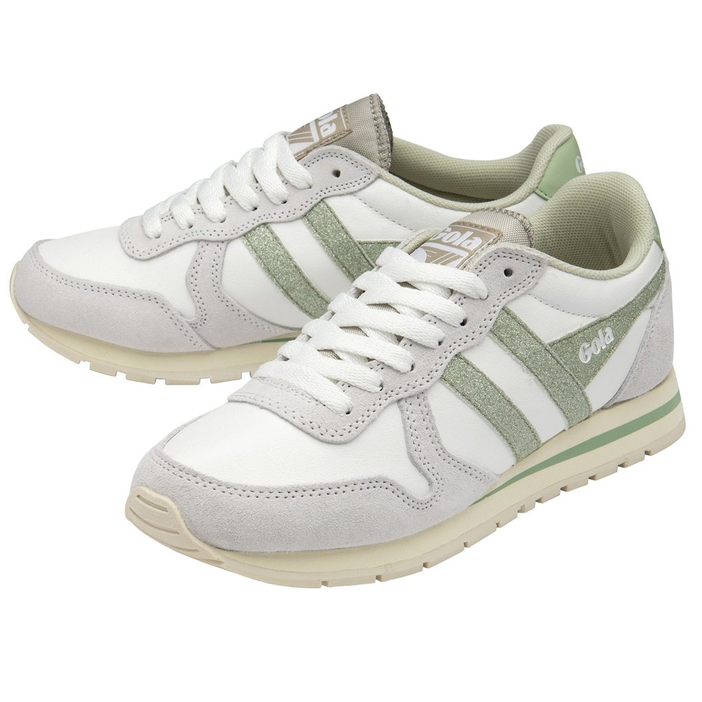 Gola Classics Daytona Glitter Sneakers Fehér Világos Zöld Hungary | BJD-846301