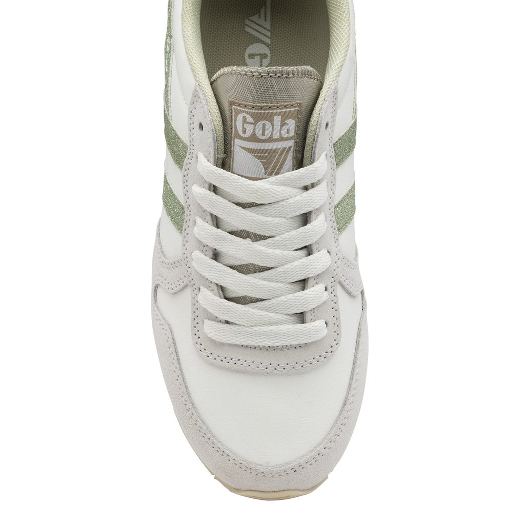 Gola Classics Daytona Glitter Sneakers Fehér Világos Zöld Hungary | BJD-846301
