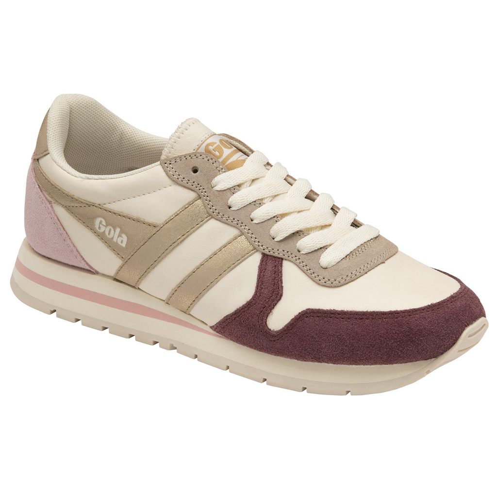 Gola Classics Daytona Quadrant Sneakers Fehér Arany Rózsaszín Hungary | KLJ-481593