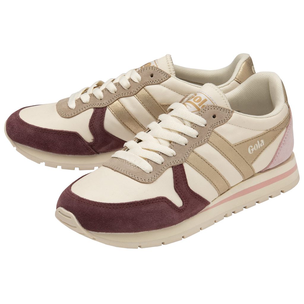 Gola Classics Daytona Quadrant Sneakers Fehér Arany Rózsaszín Hungary | KLJ-481593