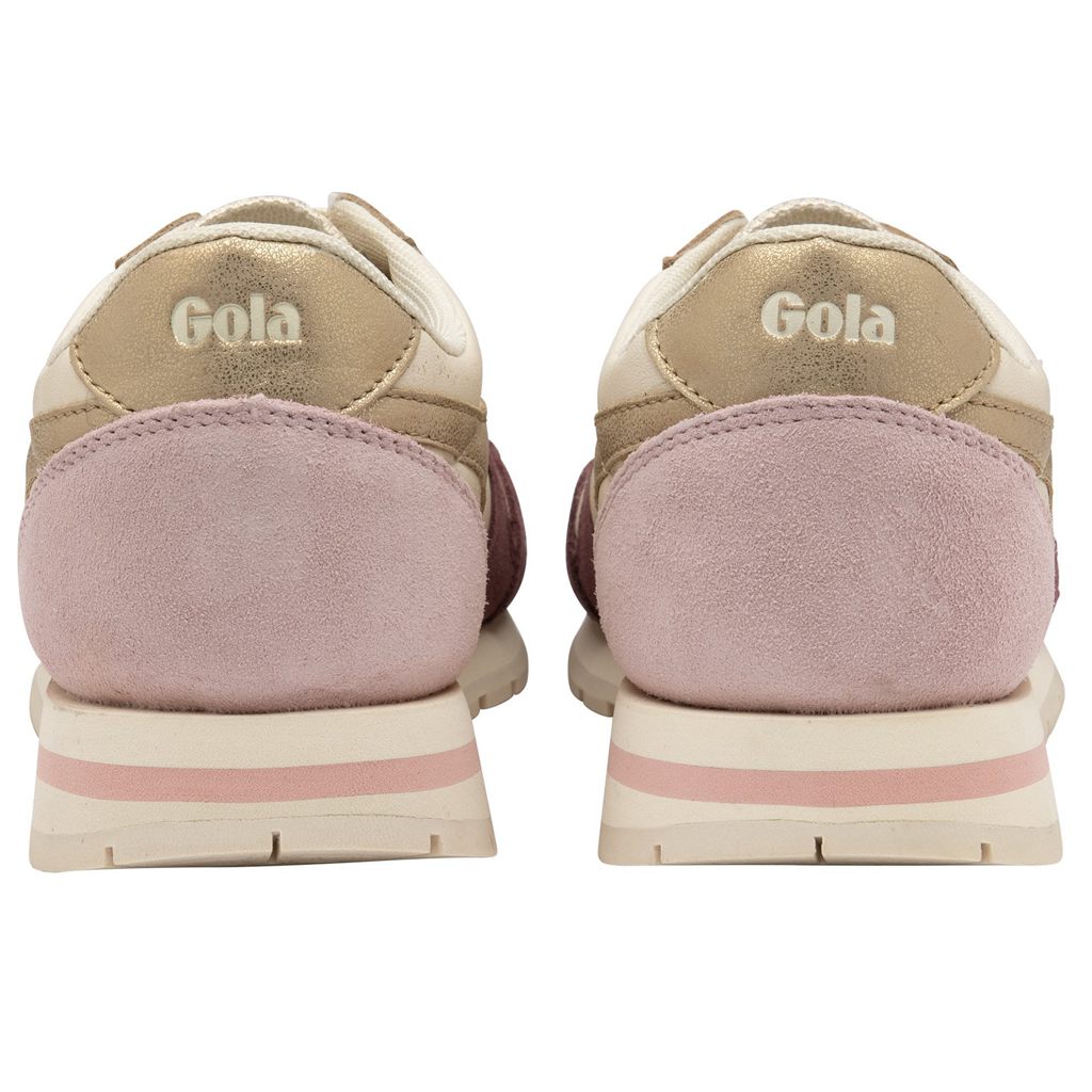 Gola Classics Daytona Quadrant Sneakers Fehér Arany Rózsaszín Hungary | KLJ-481593