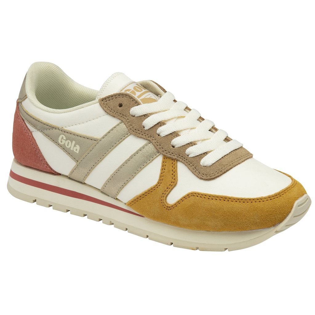 Gola Classics Daytona Quadrant Sneakers Fehér Arany Hungary | QOY-302659