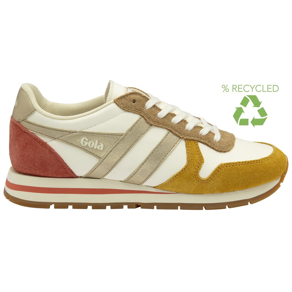 Gola Classics Daytona Quadrant Sneakers Fehér Arany Hungary | QOY-302659