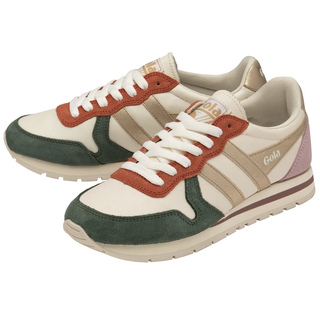 Gola Classics Daytona Quadrant Sneakers Fehér Arany Rózsaszín Hungary | WTS-268079