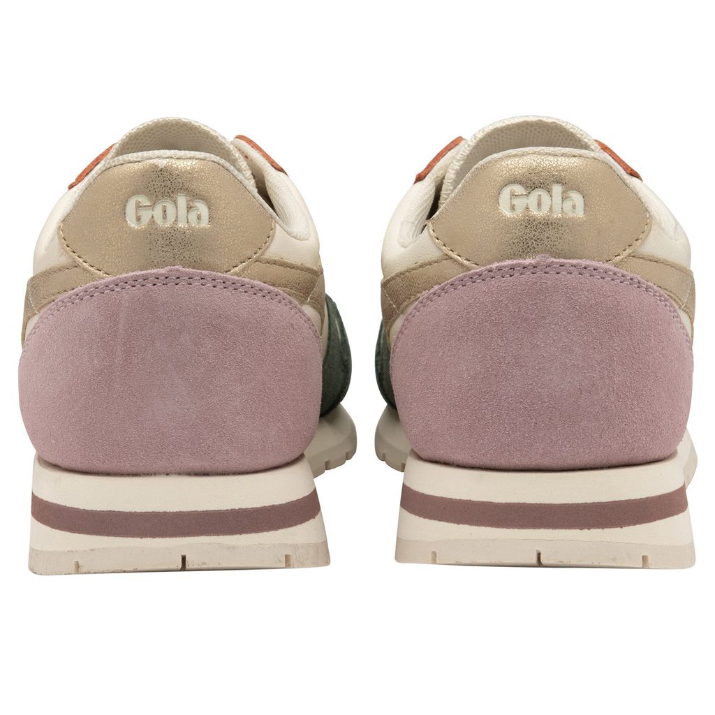Gola Classics Daytona Quadrant Sneakers Fehér Arany Rózsaszín Hungary | WTS-268079