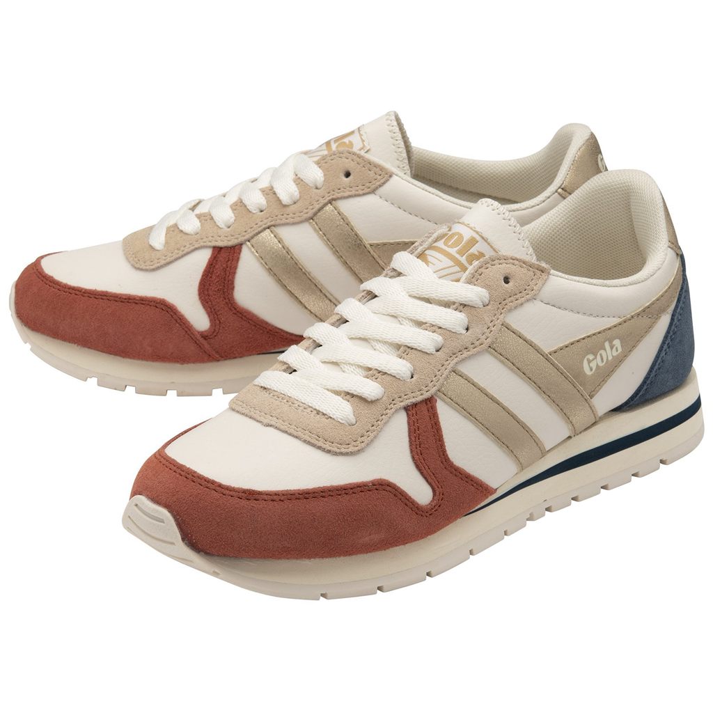 Gola Classics Daytona Quadrant Sneakers Fehér Narancssárga Arany Hungary | EKX-820176
