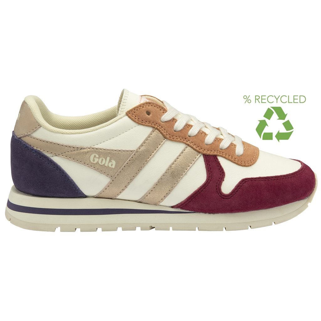 Gola Classics Daytona Quadrant Sneakers Fehér Rózsaszín Arany Hungary | AFG-859372