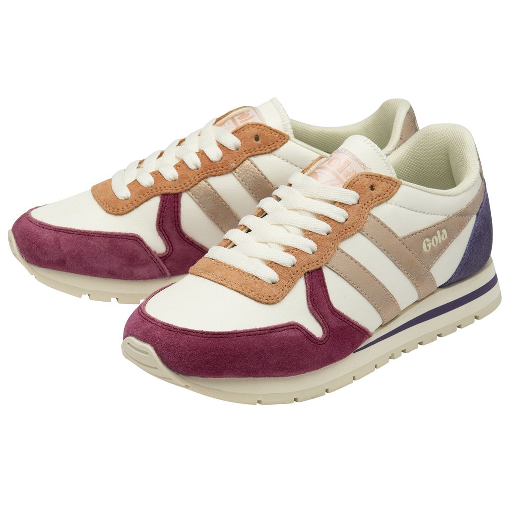 Gola Classics Daytona Quadrant Sneakers Fehér Rózsaszín Arany Hungary | AFG-859372