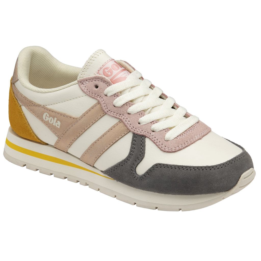 Gola Classics Daytona Quadrant Sneakers Fehér Rózsaszín Arany Hungary | QLX-476829