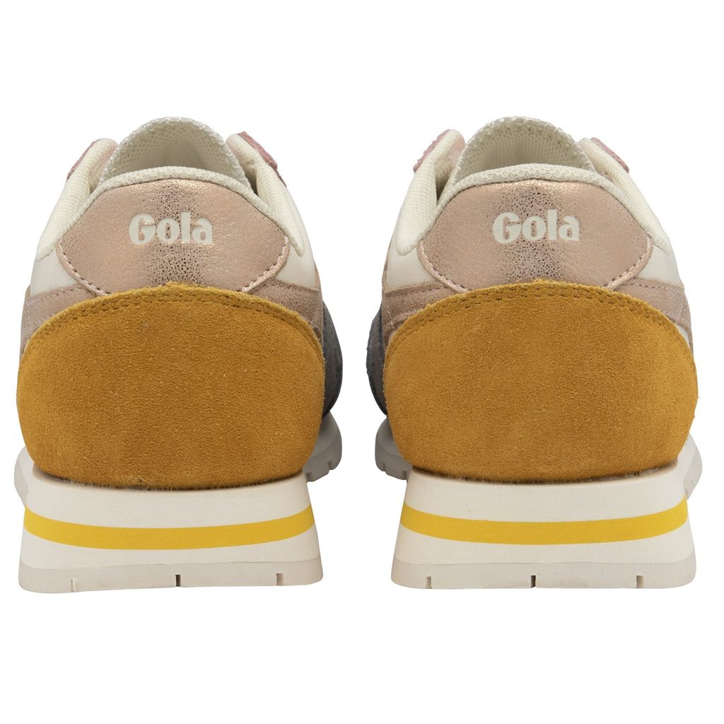 Gola Classics Daytona Quadrant Sneakers Fehér Rózsaszín Arany Hungary | QLX-476829