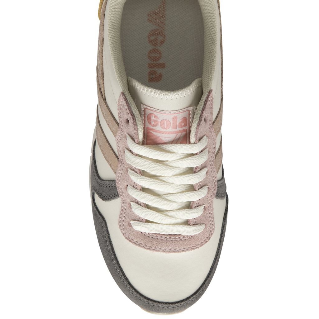 Gola Classics Daytona Quadrant Sneakers Fehér Rózsaszín Arany Hungary | QLX-476829