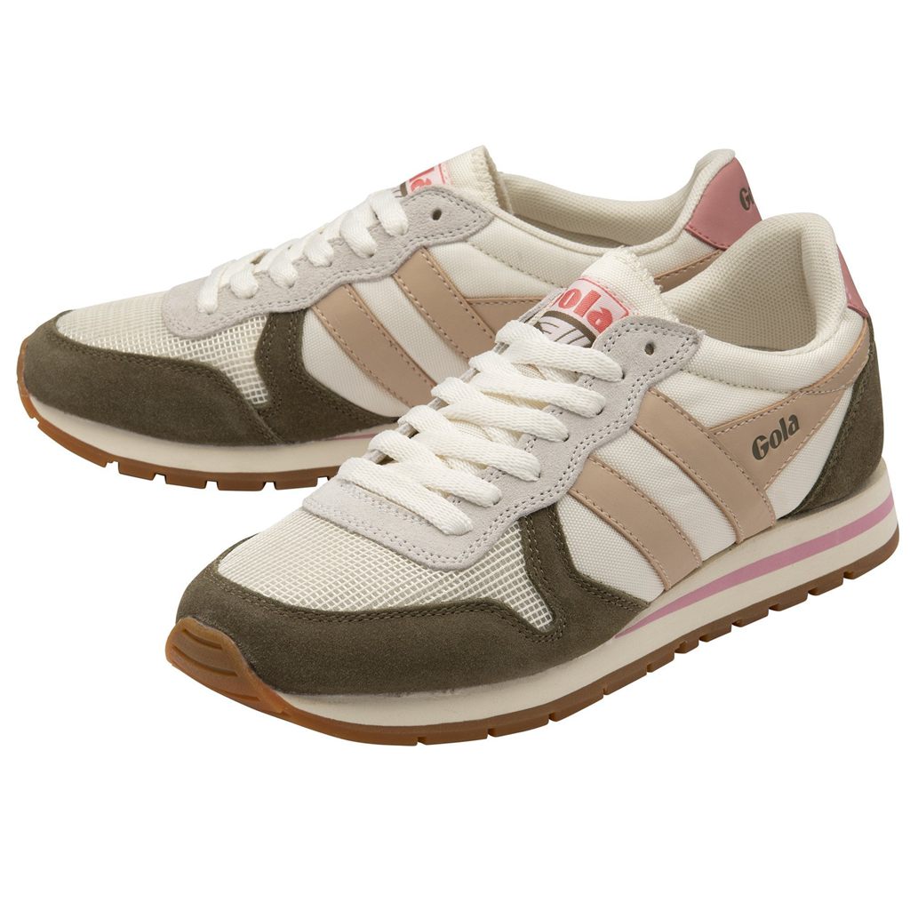 Gola Classics Daytona Sneakers Fehér Khaki Rózsaszín Hungary | BNA-592301