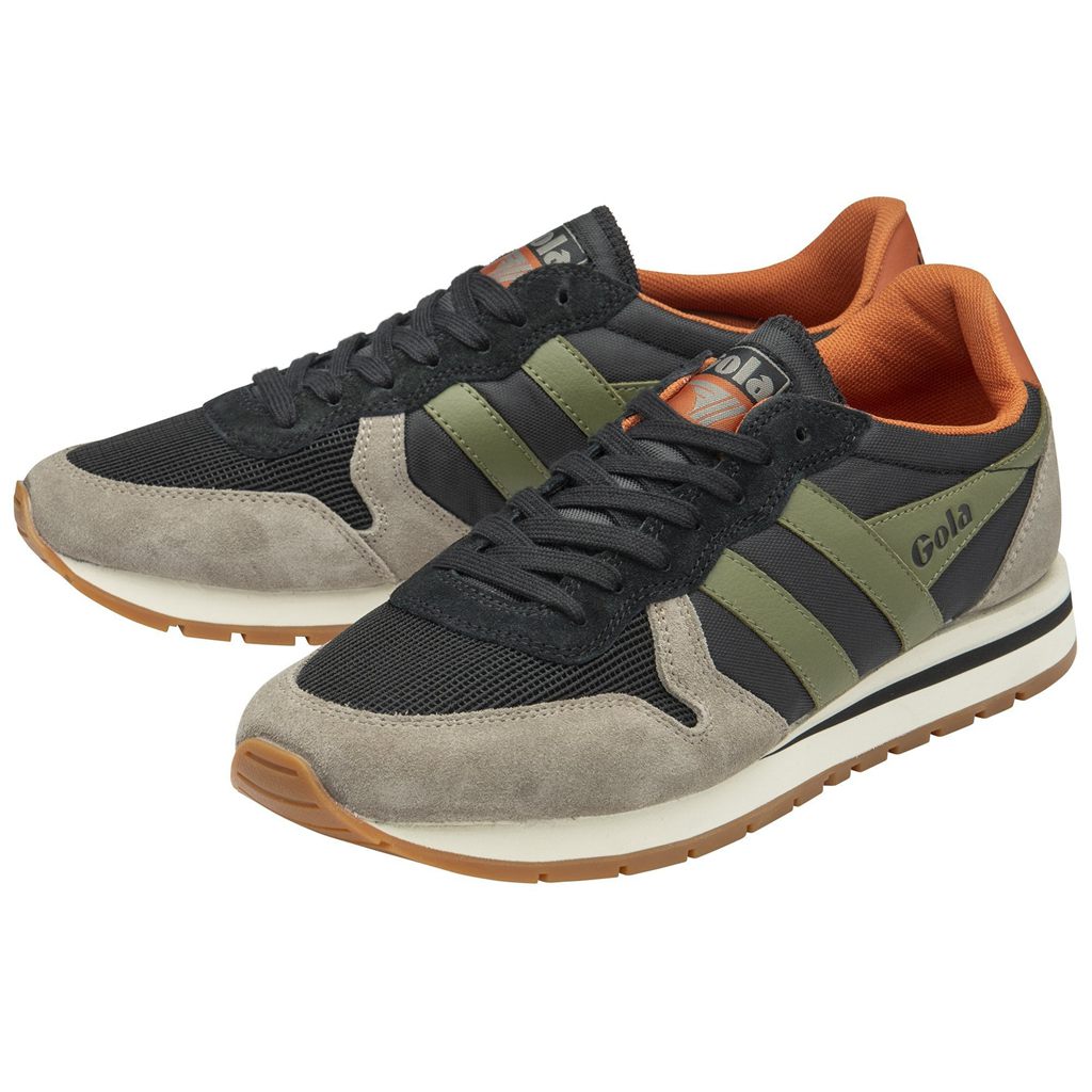 Gola Classics Daytona Sneakers Fekete Khaki Hungary | VGH-241397