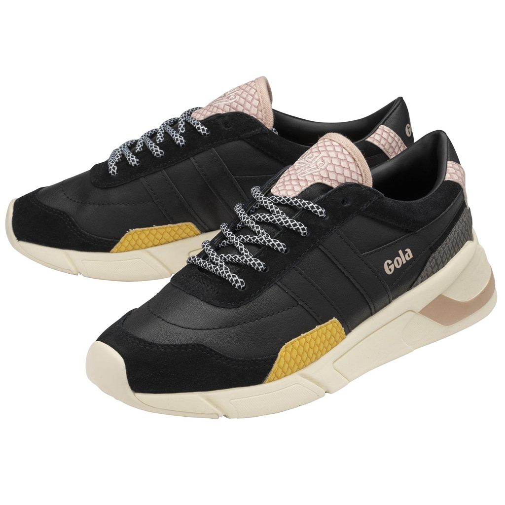 Gola Classics Eclipse Trident Snake Sneakers Fekete Rózsaszín Hungary | AVO-492801