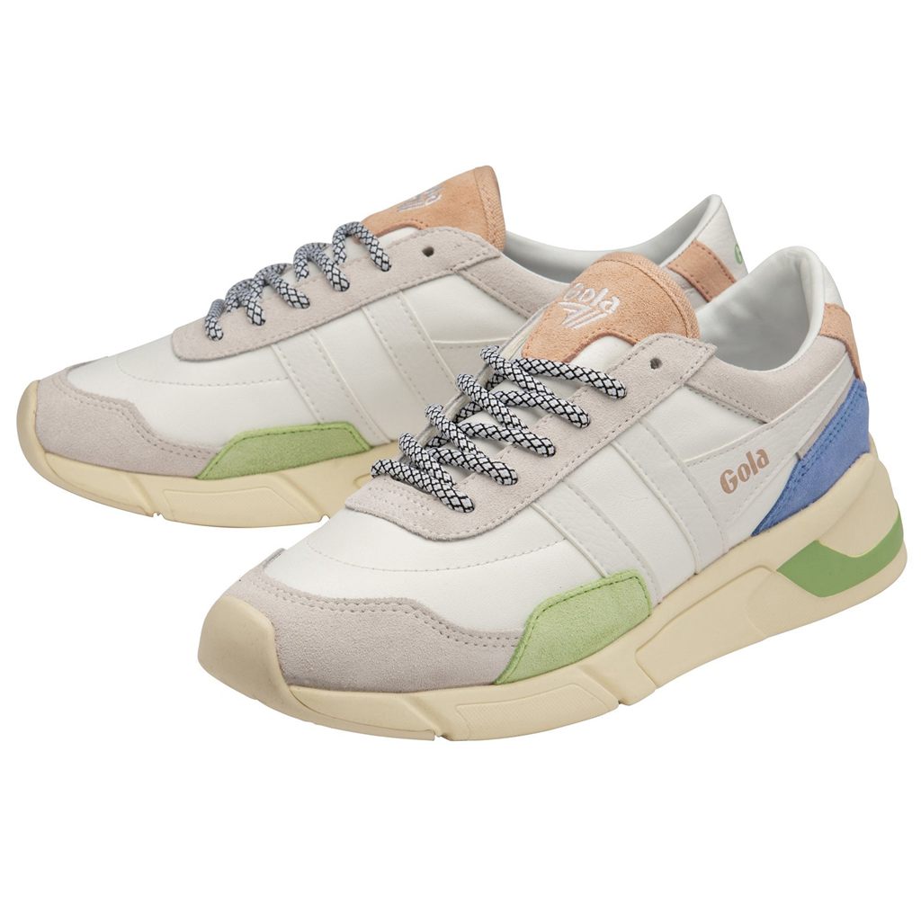 Gola Classics Eclipse Trident Sneakers Fehér Zöld Kék Hungary | JYX-201536