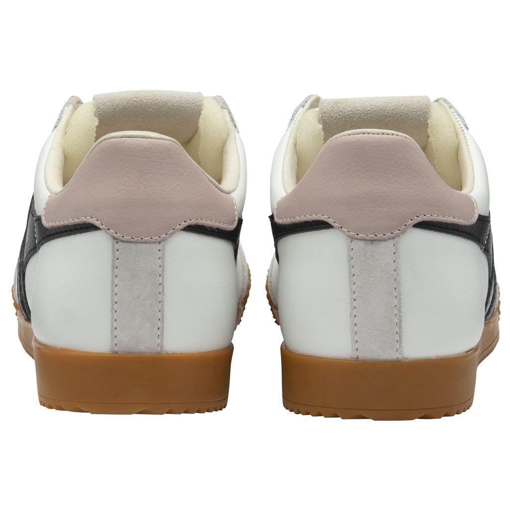 Gola Classics Elan Leather Sneakers Fehér Fekete Rózsaszín Hungary | GUE-250947
