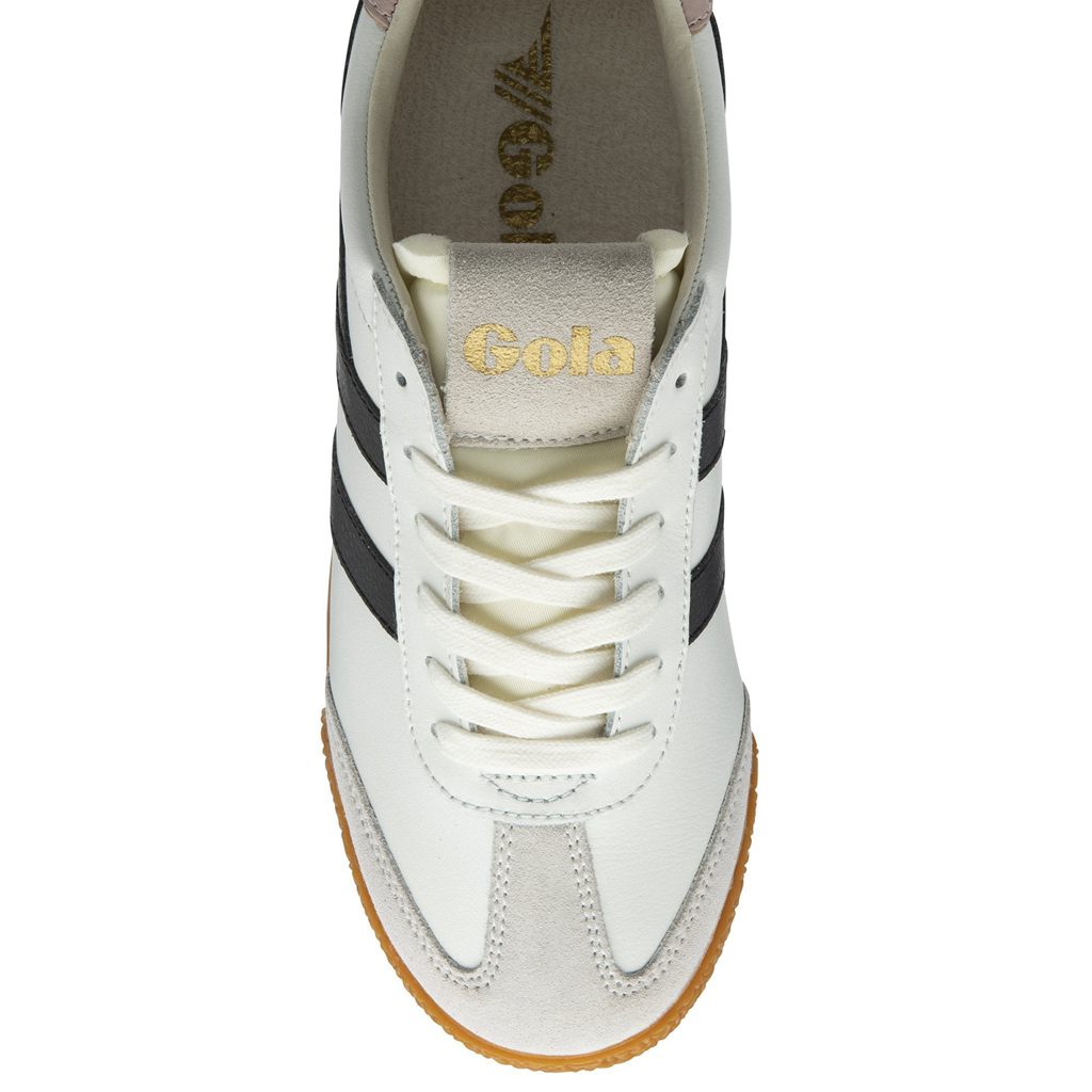 Gola Classics Elan Leather Sneakers Fehér Fekete Rózsaszín Hungary | GUE-250947