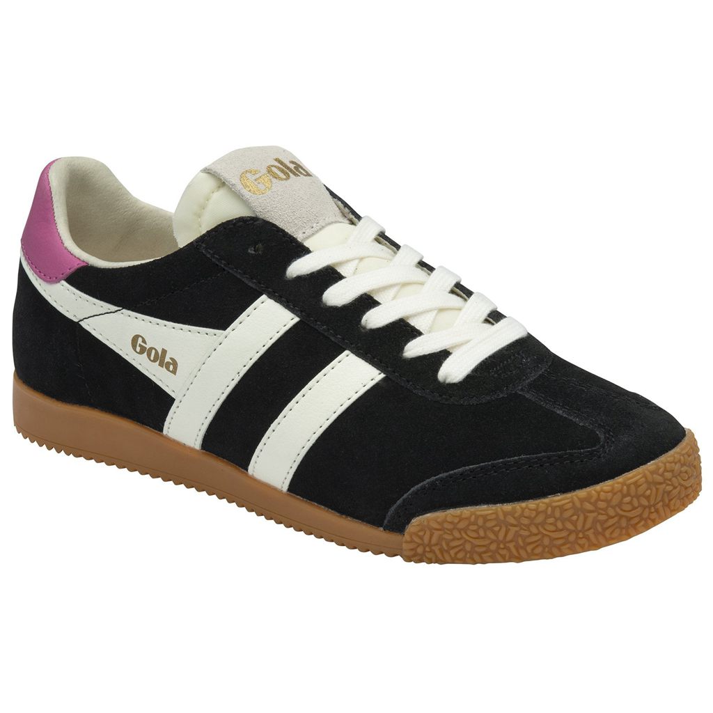 Gola Classics Elan Sneakers Fekete Fehér Fukszia Hungary | ZAS-361597