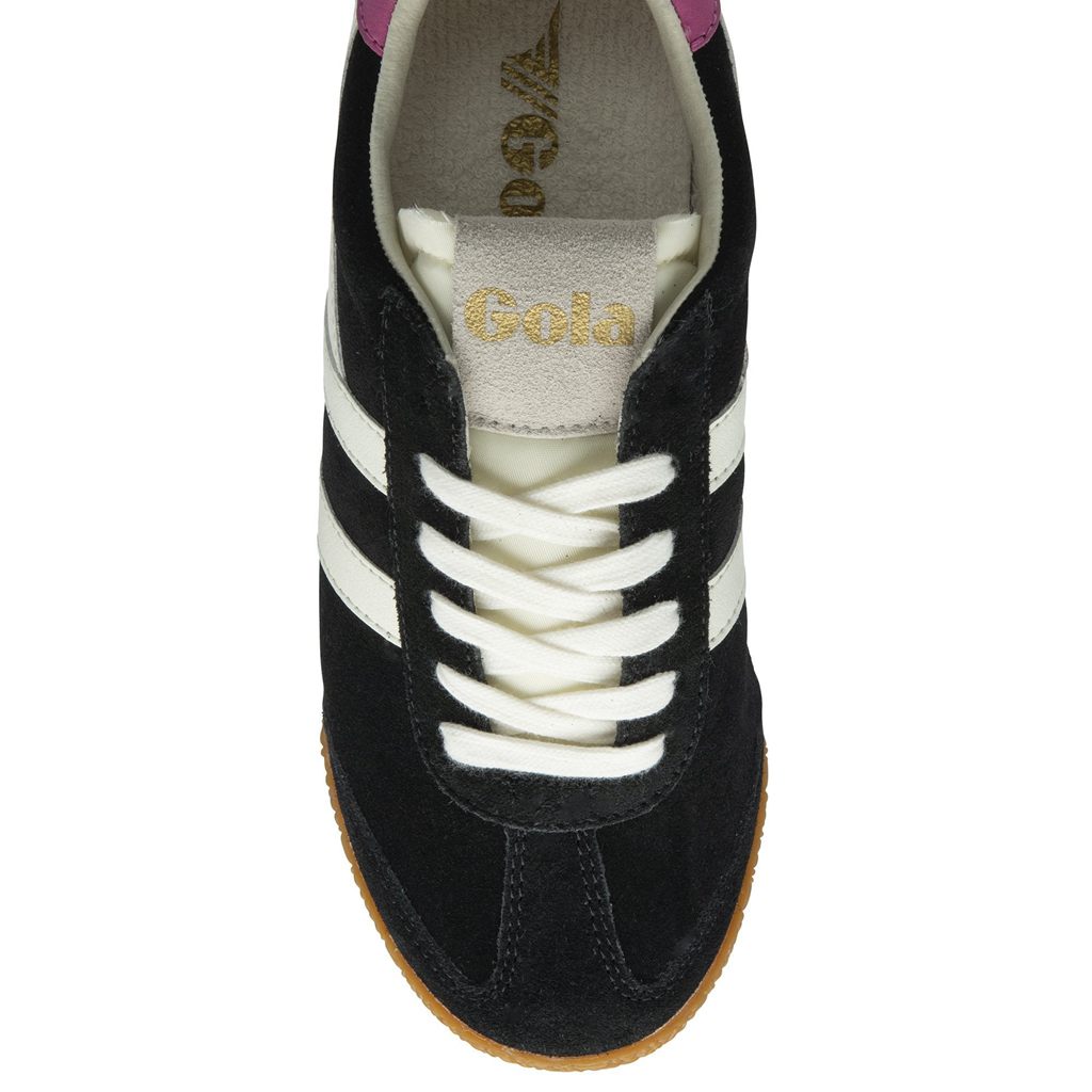 Gola Classics Elan Sneakers Fekete Fehér Fukszia Hungary | ZAS-361597
