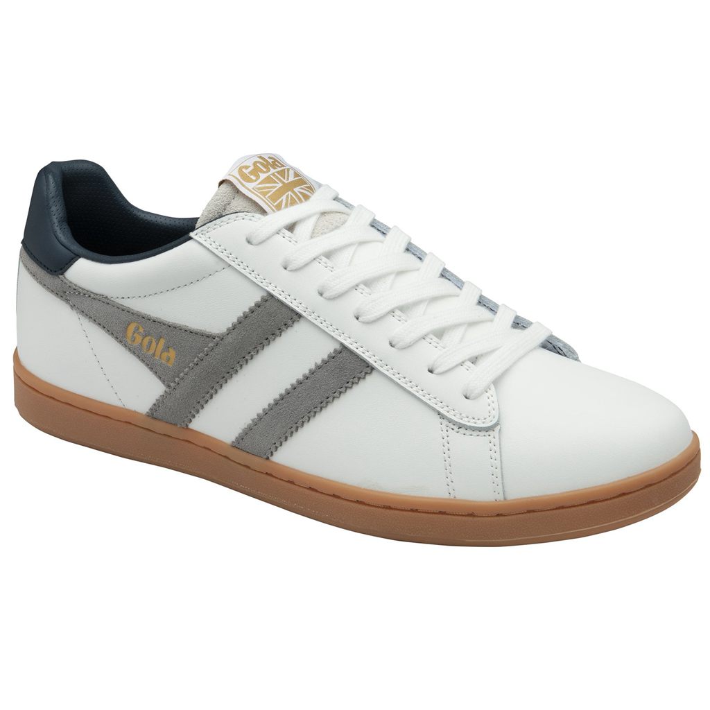 Gola Classics Equipe II Leather Sneakers Fehér Sötétkék Hungary | RLO-160394