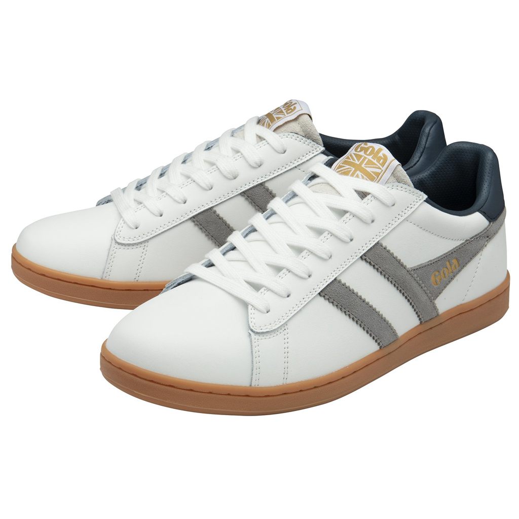 Gola Classics Equipe II Leather Sneakers Fehér Sötétkék Hungary | RLO-160394