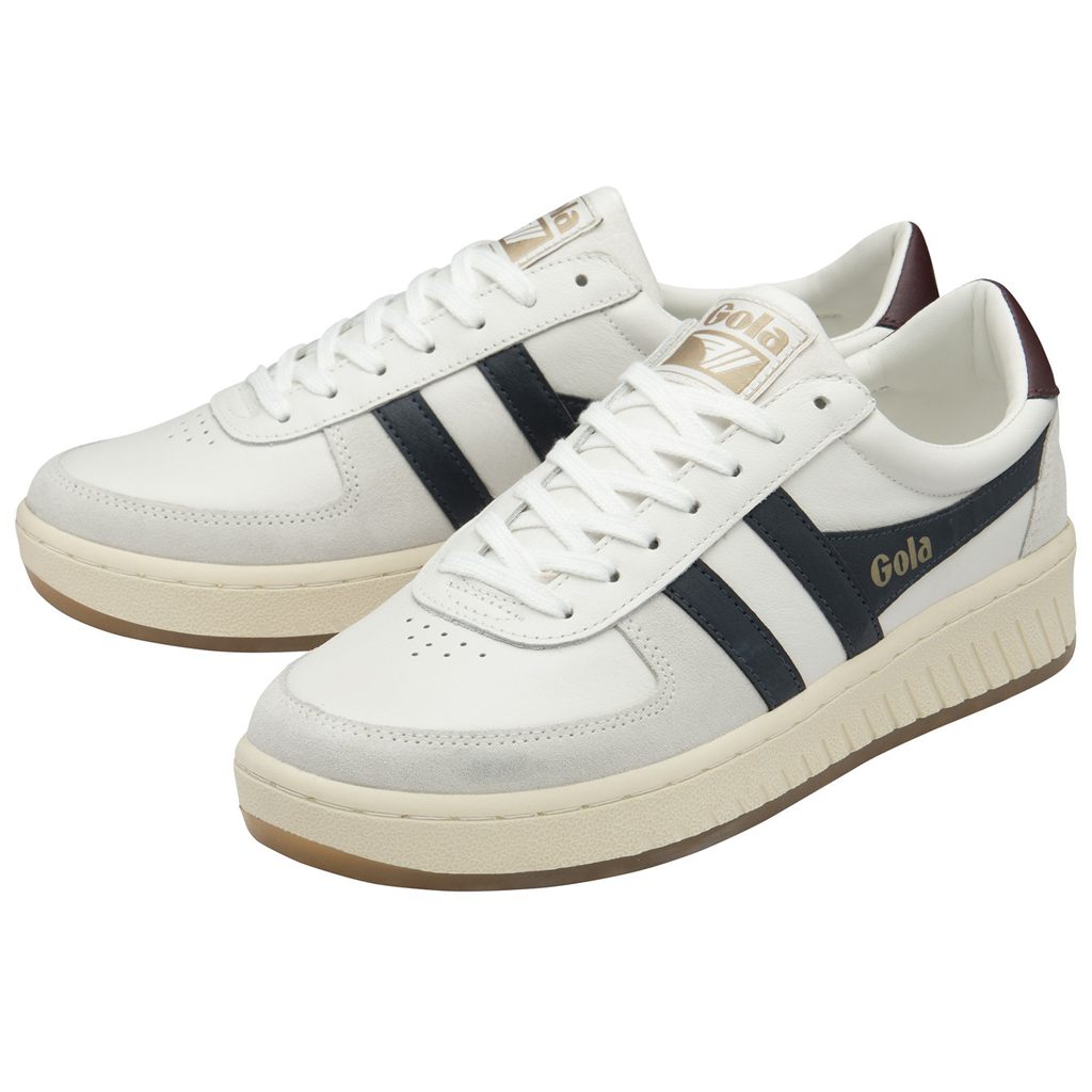 Gola Classics Grandslam Classic Sneakers Fehér Sötétkék Bordó Hungary | FKB-879540