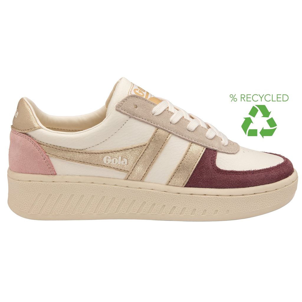 Gola Classics Grandslam Quadrant Sneakers Fehér Arany Rózsaszín Hungary | DUC-096375