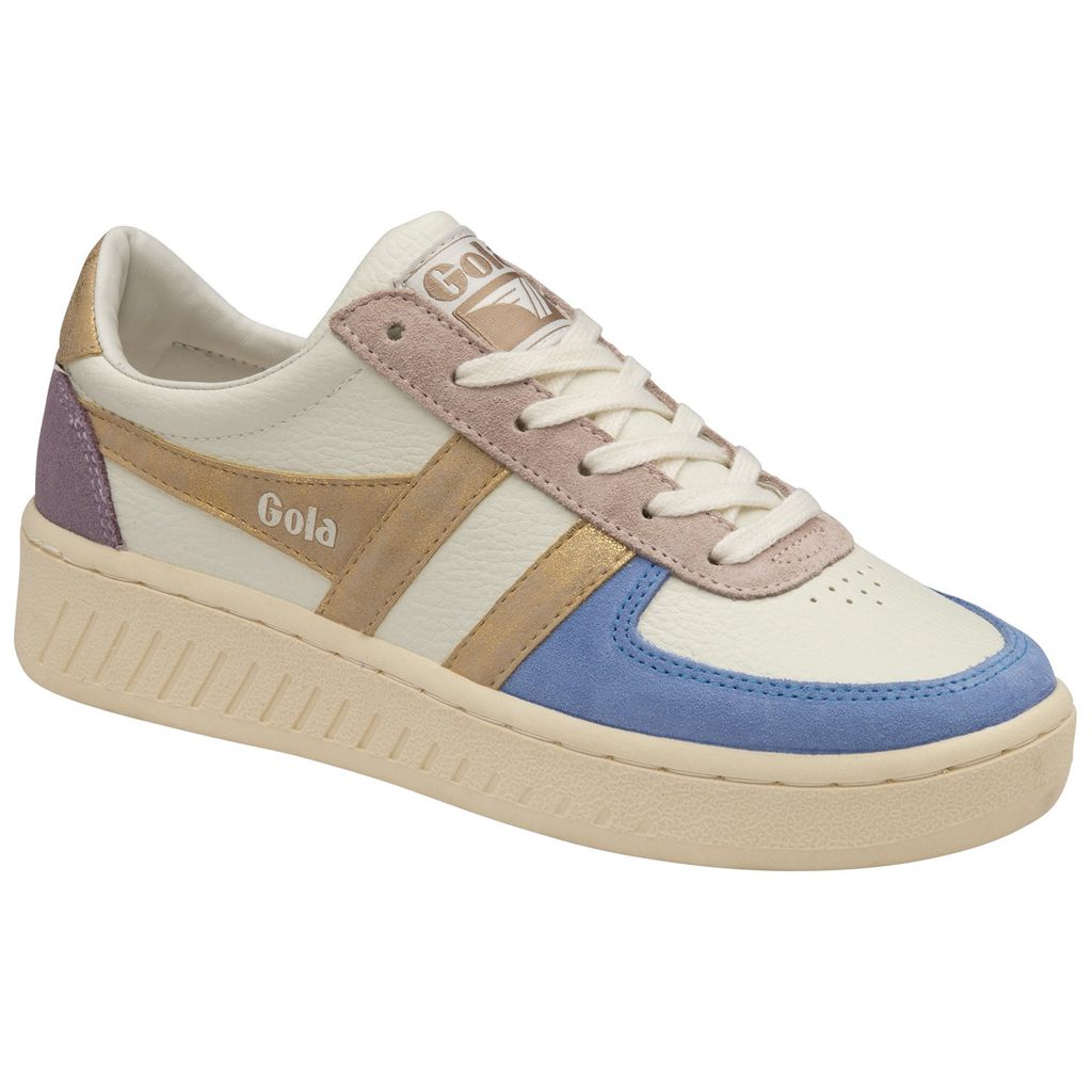 Gola Classics Grandslam Quadrant Sneakers Fehér Kék Arany Hungary | NQL-861047