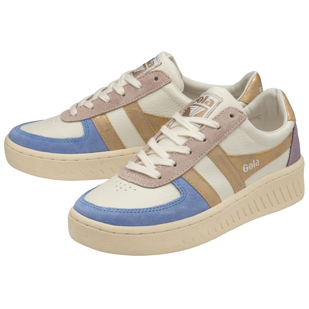 Gola Classics Grandslam Quadrant Sneakers Fehér Kék Arany Hungary | NQL-861047