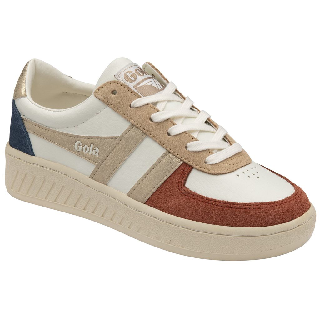 Gola Classics Grandslam Quadrant Sneakers Fehér Narancssárga Arany Hungary | GHM-062341