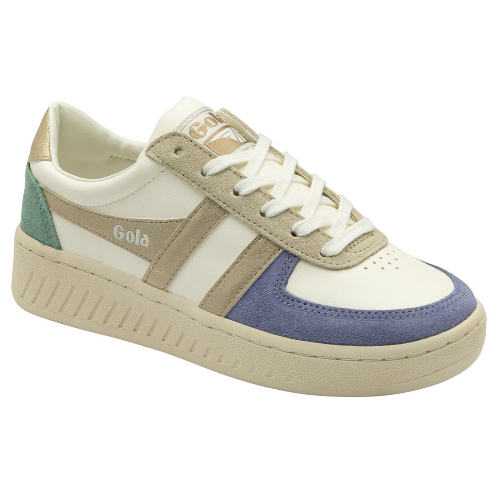 Gola Classics Grandslam Quadrant Sneakers Fehér Levendula Arany Zöld Hungary | ZYG-081397