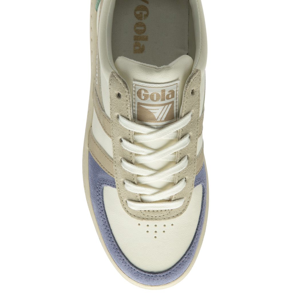Gola Classics Grandslam Quadrant Sneakers Fehér Levendula Arany Zöld Hungary | ZYG-081397