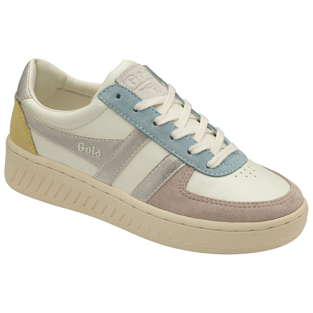 Gola Classics Grandslam Quadrant Sneakers Fehér Titán Citrom Hungary | FJV-985426