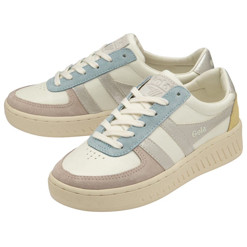 Gola Classics Grandslam Quadrant Sneakers Fehér Titán Citrom Hungary | FJV-985426