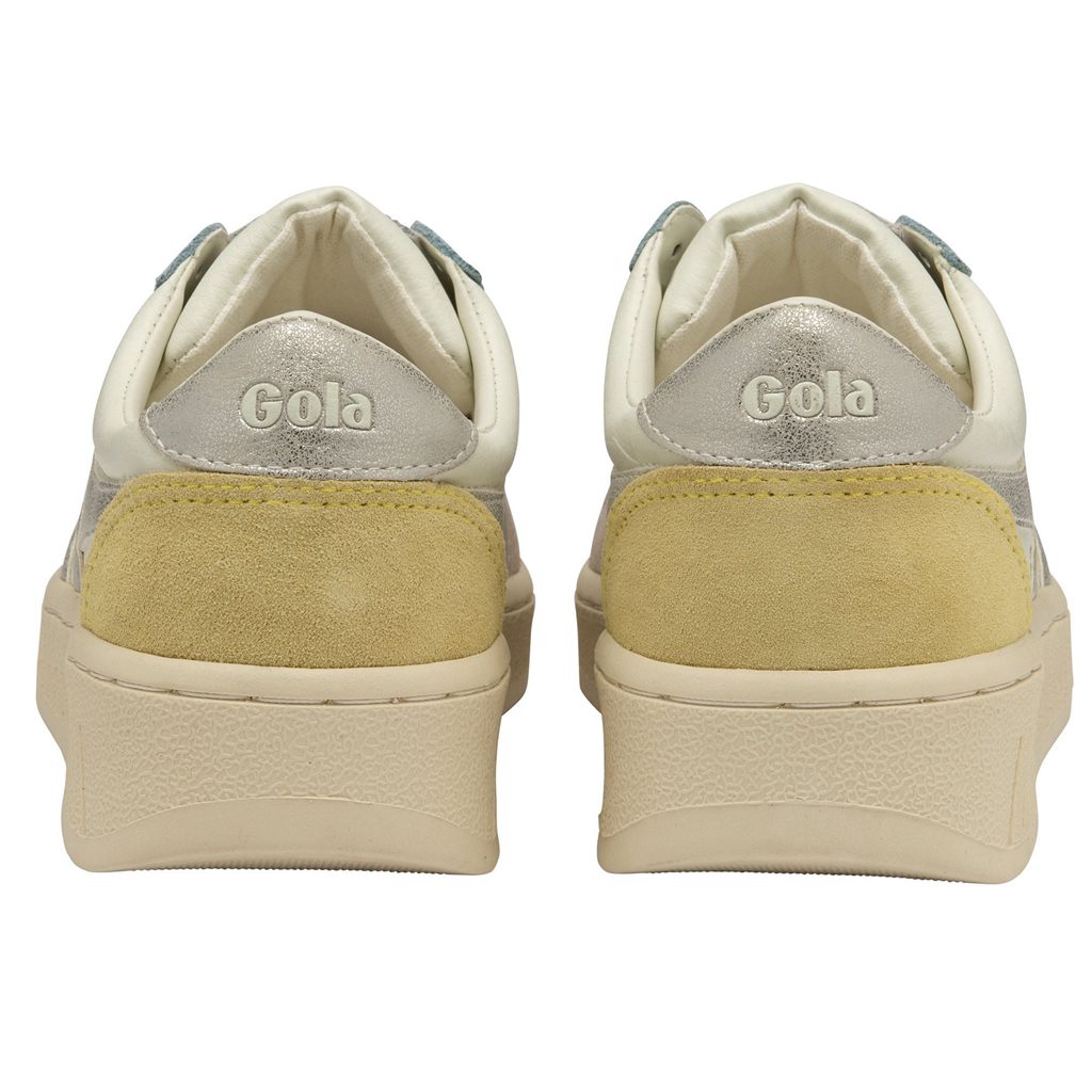 Gola Classics Grandslam Quadrant Sneakers Fehér Titán Citrom Hungary | FJV-985426