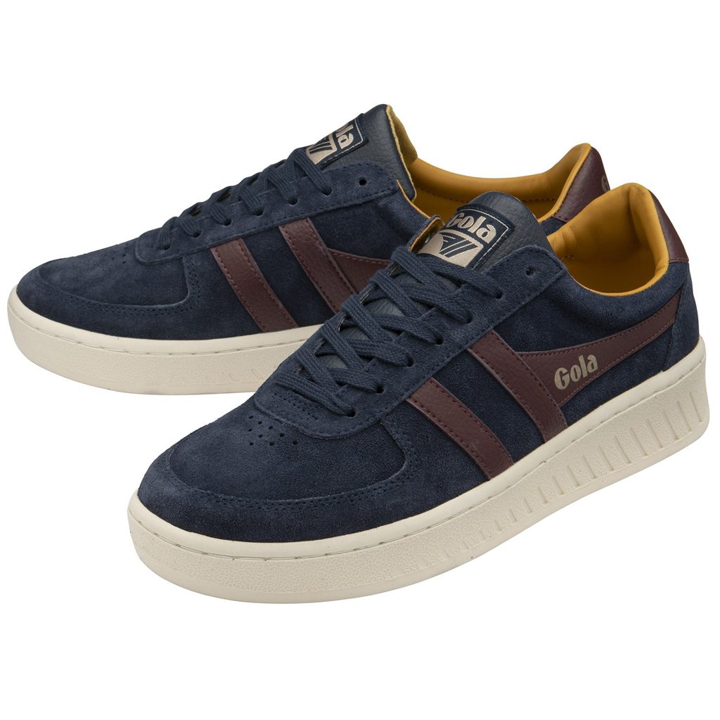Gola Classics Grandslam Suede Sneakers Sötétkék Bordó Hungary | XAZ-094623