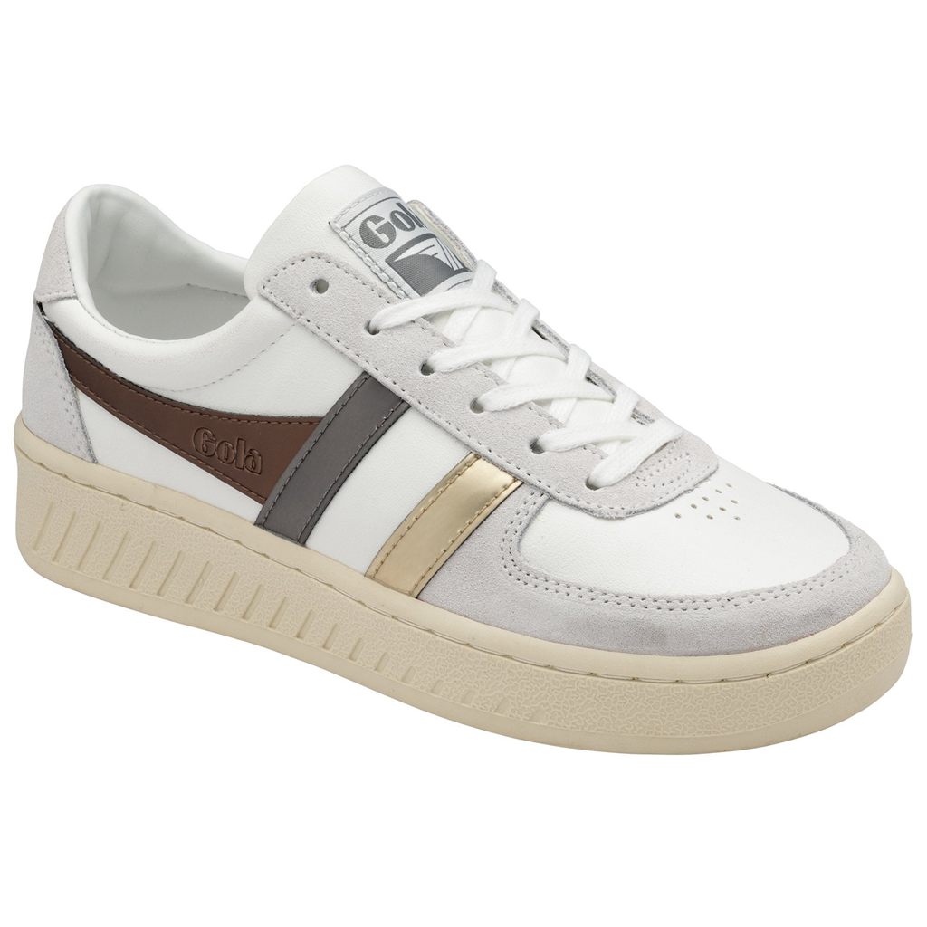 Gola Classics Grandslam Trident Metallic Sneakers Fehér Arany Hungary | QHA-028734