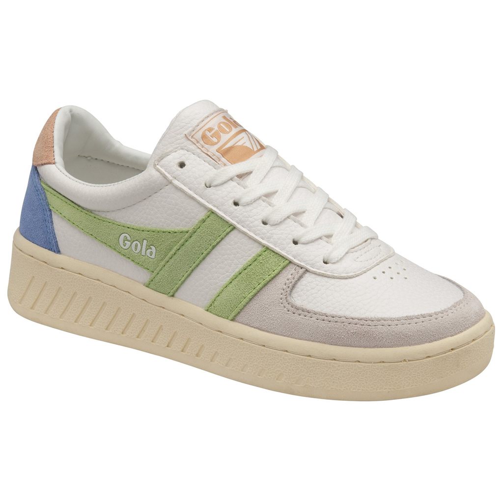 Gola Classics Grandslam Trident Sneakers Fehér Zöld Rózsaszín Hungary | QLA-709843