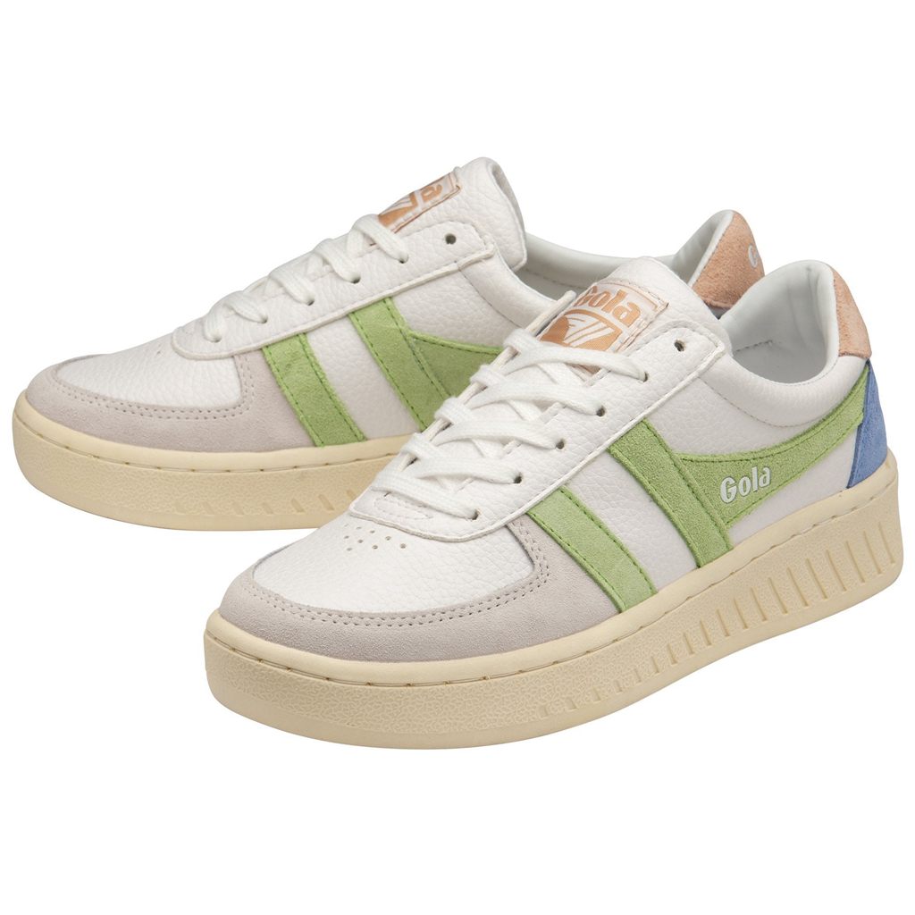 Gola Classics Grandslam Trident Sneakers Fehér Zöld Rózsaszín Hungary | QLA-709843