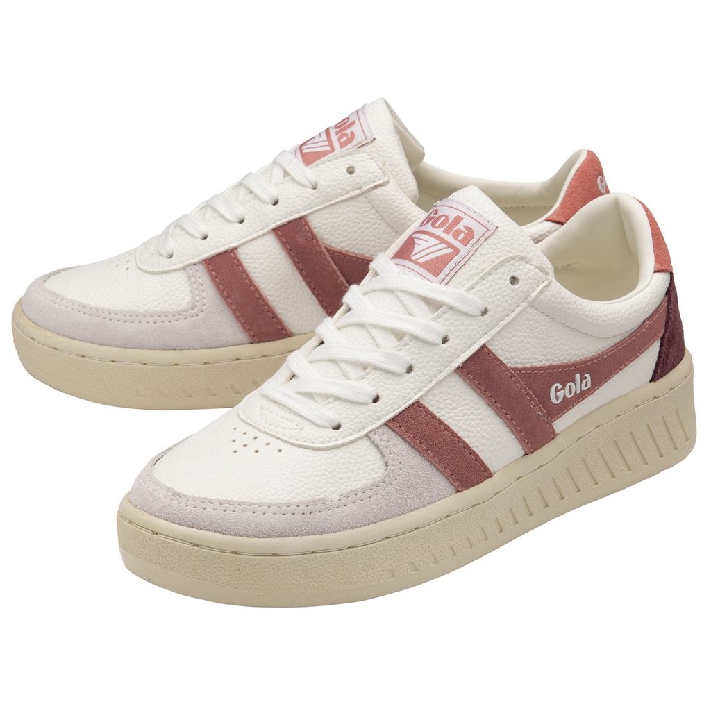 Gola Classics Grandslam Trident Sneakers Fehér Rózsaszín Korall Rózsaszín Hungary | FMH-859307