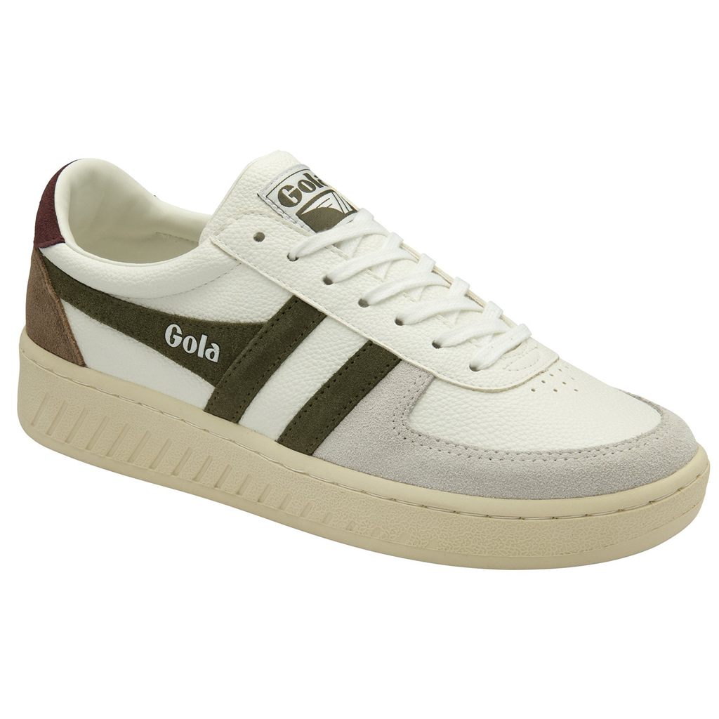 Gola Classics Grandslam Trident Sneakers Fehér Khaki Bordó Hungary | QHF-506873