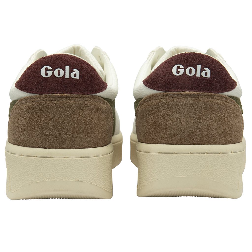Gola Classics Grandslam Trident Sneakers Fehér Khaki Bordó Hungary | QHF-506873