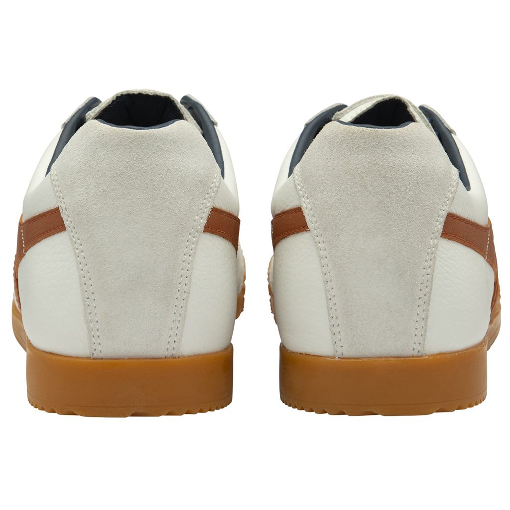 Gola Classics Harrier Leather Sneakers Fehér Narancssárga Sötétkék Hungary | CWG-609453