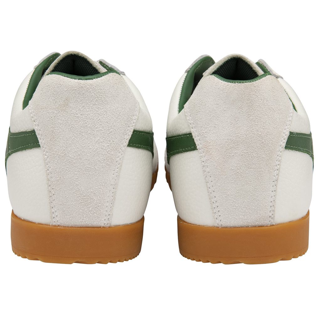 Gola Classics Harrier Leather Sneakers Fehér Zöld Zöld Hungary | IYT-596473