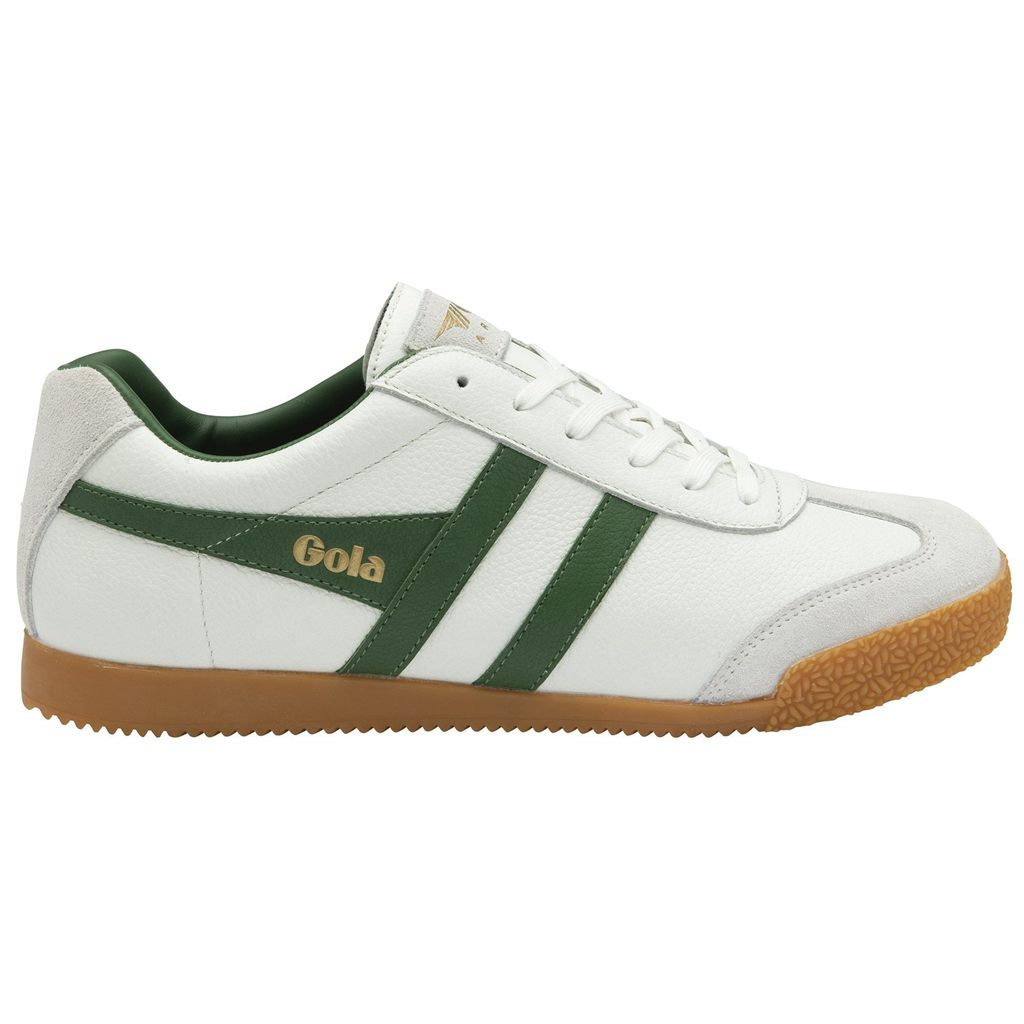 Gola Classics Harrier Leather Sneakers Fehér Zöld Zöld Hungary | IYT-596473