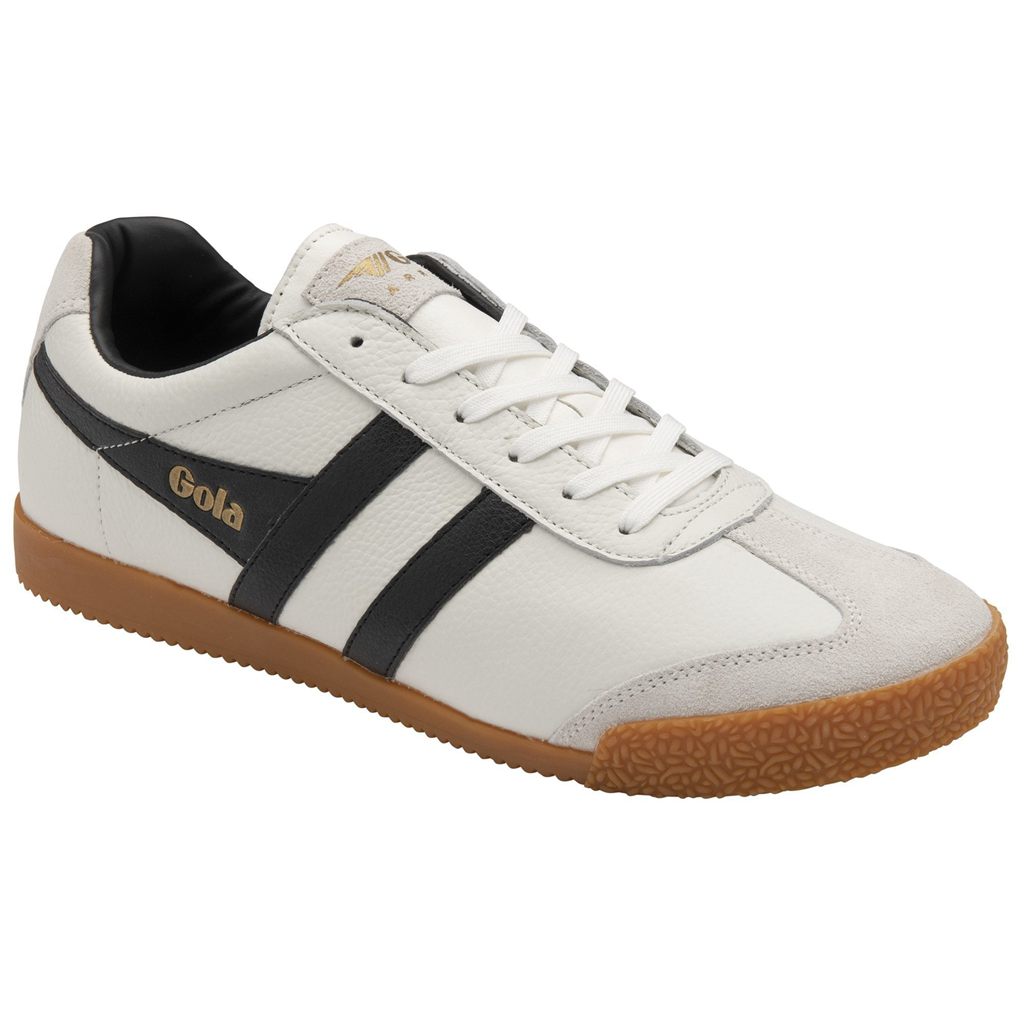 Gola Classics Harrier Leather Sneakers Fehér Fekete Fekete Hungary | PHD-912758